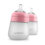 Biberón de silicona flexy 9 oz | Rosado X2