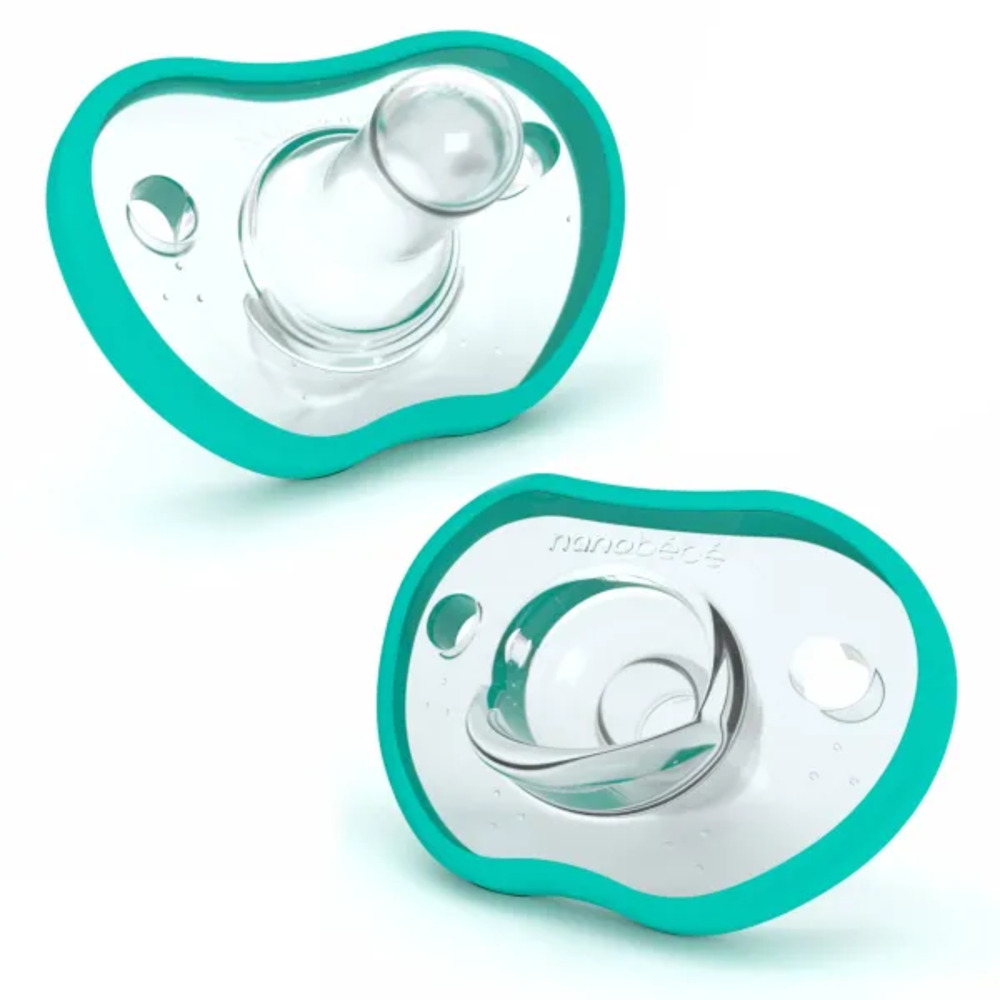 Chupo flexy | 0 a 3 meses | Verde Nanobébé Caja x 2 Estos chupetes de silicona, suaves y flexibles, calman y tranquilizan a su bebé, a la vez que son duraderos y fáciles de limpiar, especialmente en nuestro esterilizador de vapor para microondas.Alguna