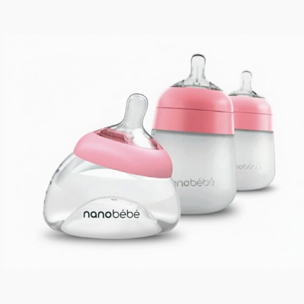 Set X 3 Teteros New Nanobebé De 5,y 9 Onz  Color Rosado